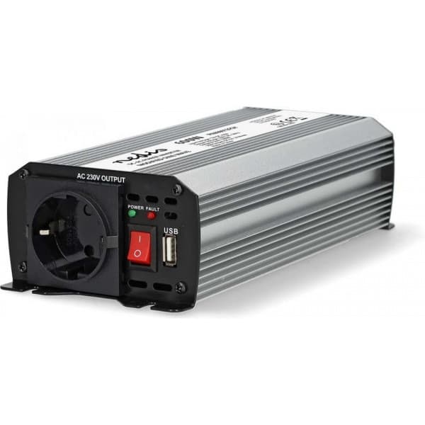 Nedis PIM60012FGY inverter, 12 V, 600 W, modifierad sinusvåg