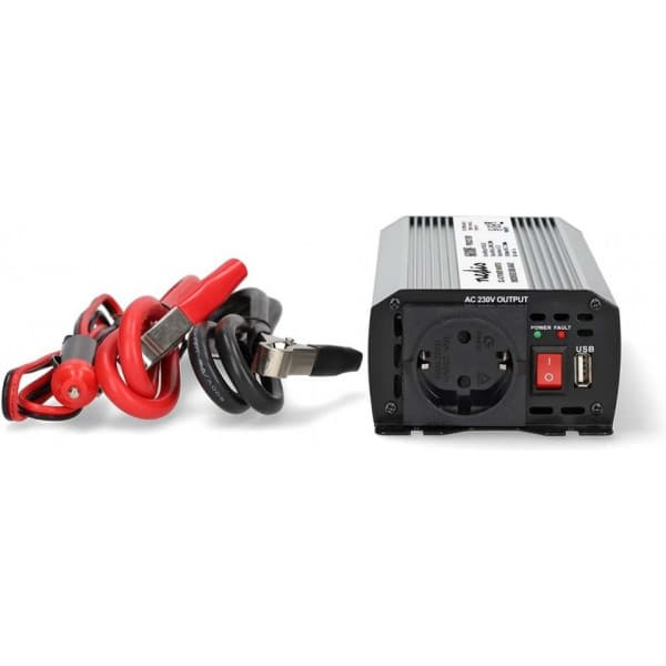Nedis PIM60012FGY inverter, 12 V, 600 W, modifierad sinusvåg