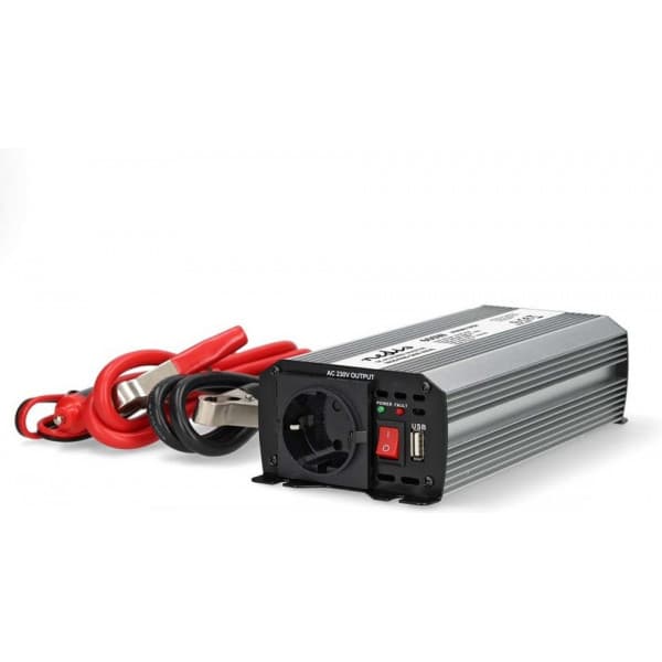 Nedis PIM60012FGY inverter, 12 V, 600 W, modifierad sinusvåg