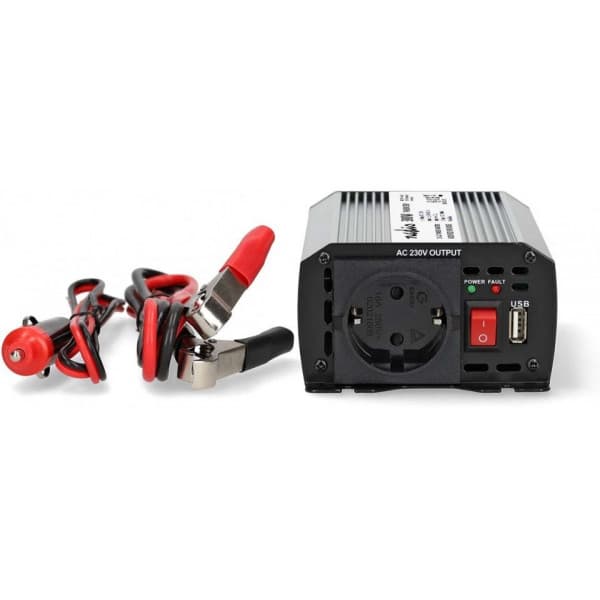 Nedis PIM30012FGY inverter, 12 V, 300 W, modifierad sinusvåg