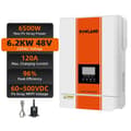 Miniatyrbillede 1 af 5: Hybrid Solcelle Inverter 6500VA, MPPT 6200W, Intelligente Opladningsfunktioner,Solcelle-SMG-II-6,2KW-WIFI