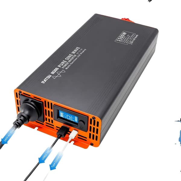DC-AC-virtalähteensuunnanmuuttaja, 1500W nimellisteho, 90% hyötysuhde,1500W 24V 220V