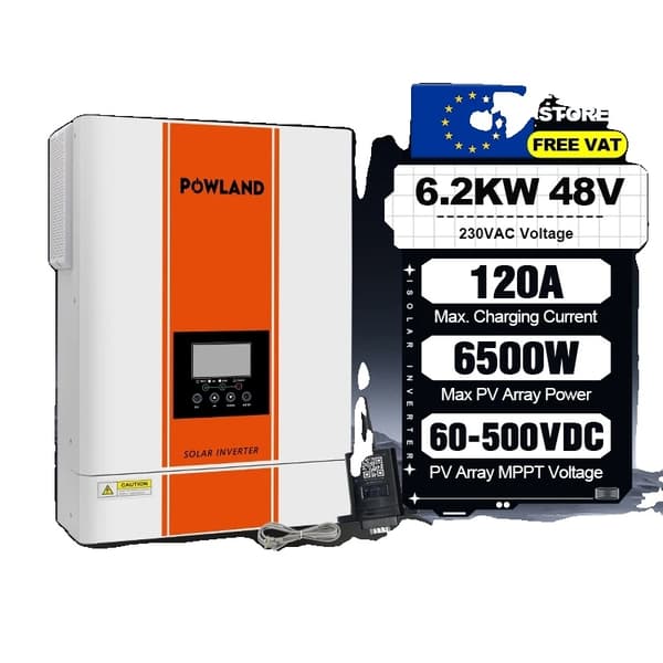 Hybridiaurinkoinvertteri, 6,2KW kapasiteetti, puhdas siniaaltolähtö,220-240V, 48 volttia, SMG-II-6.2K-Wifi = SMG-II-6.2K-Wifi