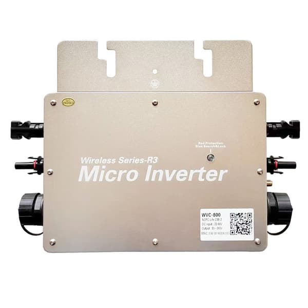 Verkkoon liitettävä invertteri 800W, älykäs WiFi-seuranta, vedenpitävä, kompakti muotoilu,tuya800W-EU pistoke, 110V230V Automaattinen, 22-60V