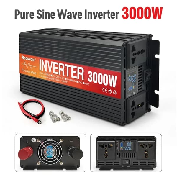 Ren Sinuskurve Inverter, Kontinuerlig Udgang 2500W, Indgangsspænding 12V/24V,24V til 220V, 3000W