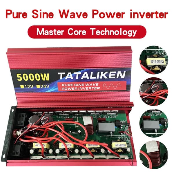 Ren sinusvåg strömriktare, 2500W, 12V till 220V, EU-uttag,12V2500W 50HZ EU12V2500W 50HZ EU