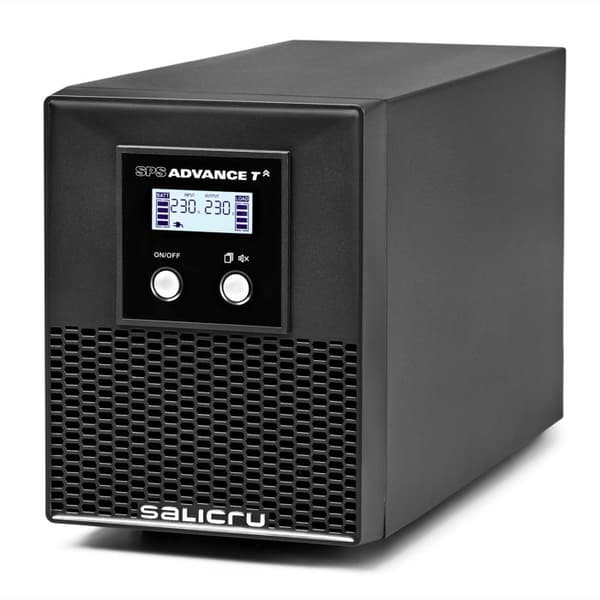 SALICRU SPS ADVANCE T 1000 Inverter AC 230 V 700 Watt 1000 VA Blysyra RS-232, USB-utgångskontakter: 6 aktiva PFC