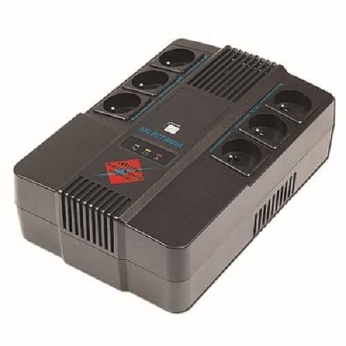 FIRST MOVER SELECT UPS 6 SOCKETS 800VA 480W LED-DISPLAY 6 FRANSKA SOCKETS(3+3) 1x12V/9Ah