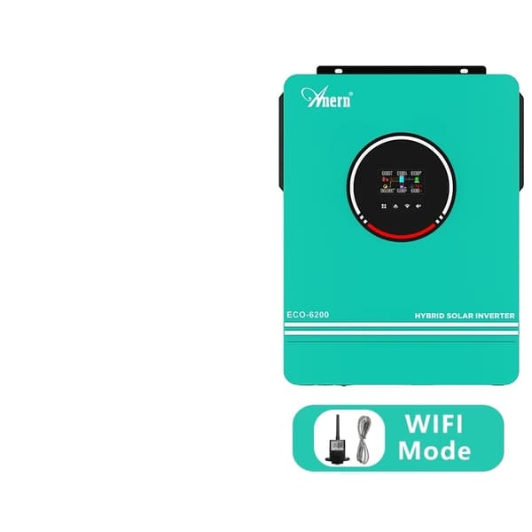 Hybrid sol inverter, 6200W nominel effekt, 6500W maksimal indgangseffekt,ECO 6.2KW med WIFI
