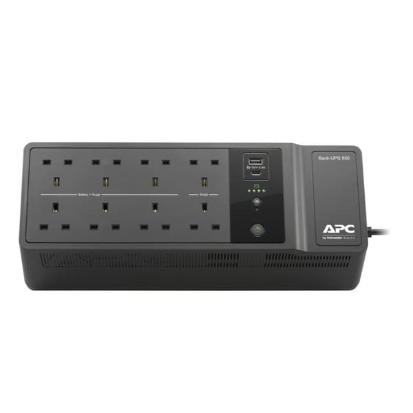 apc - surge och back ups apc back-ups 850va 230v usb typ-c och en laddningsportar Svart