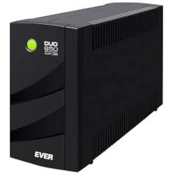 Avbrottsfri strömförsörjning - ACER - Ever Duo 850 AVR - 850 VA - 550 W - 6 AC-utgångar Svart