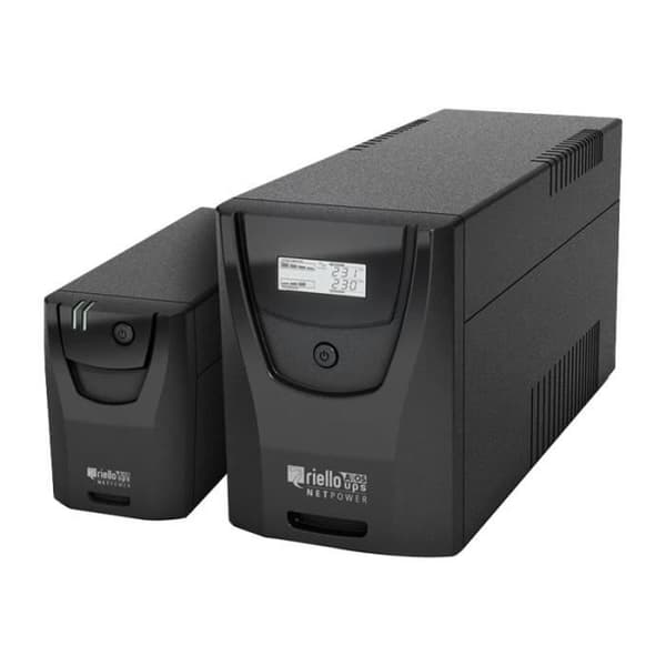 Riello UPS Net Power NPW 1000 UPS AC 220-230-240 V 600 Watt 1000 VA RS-232, USB-utgångskontakter: 4 mörkgrå Grå