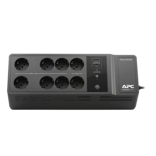 apc apc back-ups 850va 230v usb typ-c och en laddningsportar svart svart Svart
