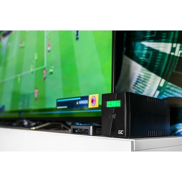 Extern Green Cell-omvandlare - UPS USV 600VA - Linje-interaktiv AVR - USB/RJ45