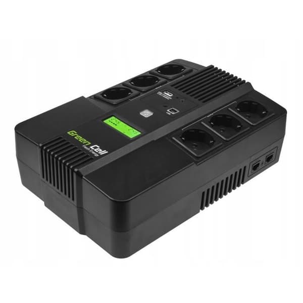 Extern Green Cell-omvandlare - UPS USV 600VA - Linje-interaktiv AVR - USB/RJ45