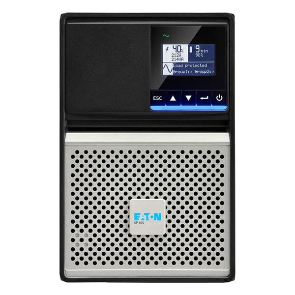 Omkopplare - EATON - 5P 650i - 650 VA - CA 200-240 V - Reglering via ventil (VRLA) Svart, Silver