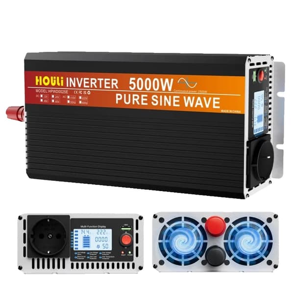 HOULI Ren Sinusvåg Inverter, 3000W-6000W Utgång, Mångsidiga Spänningsalternativ,5000W, 24V, 220V