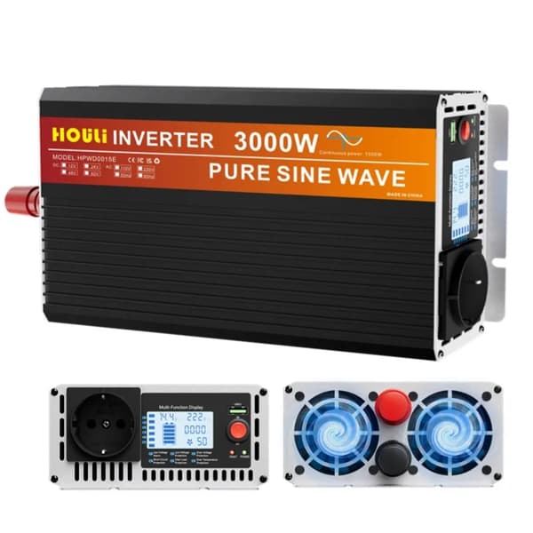 HOULI Ren Sinus Inverter, 3000W-6000W Udgange, Alsidige Spændingsmuligheder,3000W, 12V, 220V