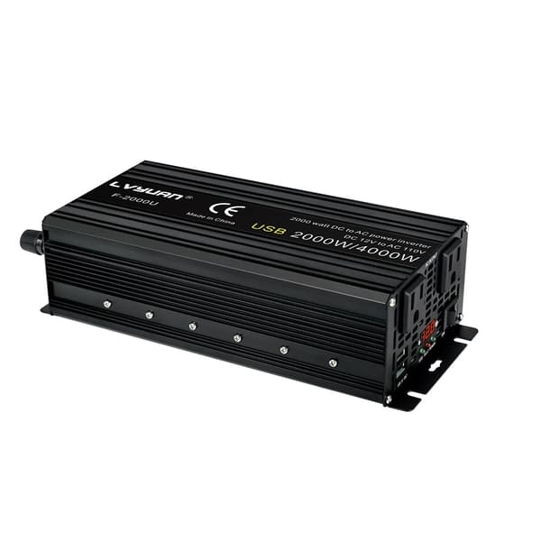 4000W Tehoinvertteri, 2000W Jatkuva Teho, Kaksinkertainen USB Nopea Lataus,12V-220V-50hz-EU