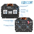 Miniatyrbillede 3 af 5: Edecoa Pure Sine Wave Inverter, 3500W Kontinuerlig Effekt, 7000W Spidskapacitet,12V, 220-240V, TYSKLAND