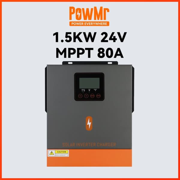 Hybrid sol inverter, ren sinuskurveudgang, høj effektivitet konvertering,1,5 kW 24V, 220V-240V, Regulær version