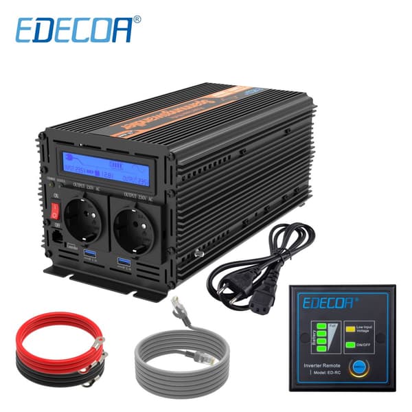 UPS Puhdas Sinusmuunnin, Jatkuva Teho 1500W, Piikkiteho 3000W,12V, 220-240V, Saksa