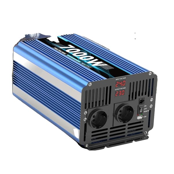 Puhdas sinimuotoinen invertteri, 7000W huipputeho, korkea muunnos tehokkuus,24V 230V 7000W