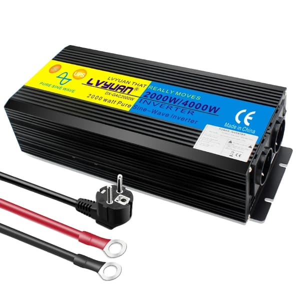 UPS Inverter Lader, 2000W Kontinuerlig Effekt, 4000W Spidseffekt,12v 2000W-4000W, EU -stik