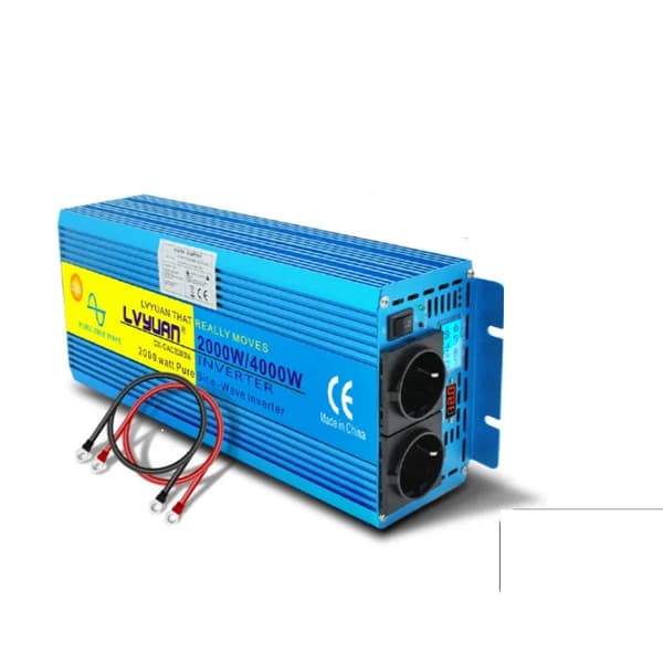 LVYUAN Tehoinvertteri, 5000W Huipputeho, Puhtaan Sinimuotoisen Aallon Ulostulo,4000W 12V220V EU-a