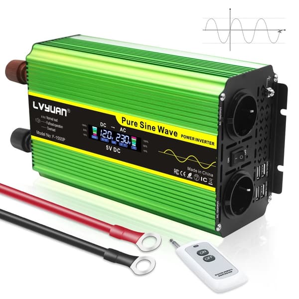 Ren sinusvågsomvandlare, 4000W kontinuerlig effekt, USB-utgång,12V220V 4000W topp