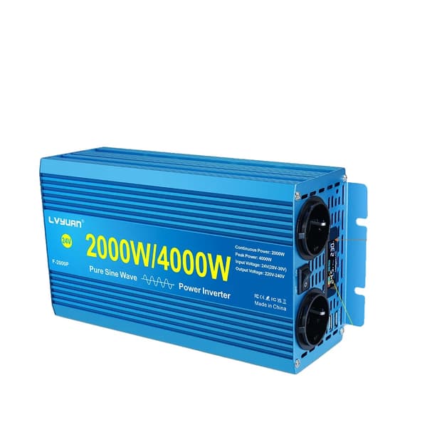 LVYUAN Tehoinvertteri, 5000W Huipputeho, Puhtaan Sinimuotoisen Aallon Ulostulo,4000W 24V220V uusi