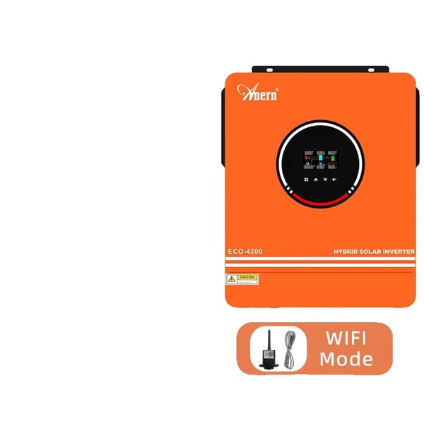 Hybrid sol inverter, 4200W utgångseffekt, dubbel AC-utgång,4,2KW med WIFI, Skickar från EU