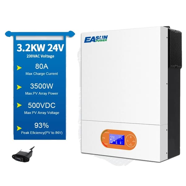 Hybrid sol inverter, 6,2 kW nominel effekt, 120 A maks. solcelleladningsstrøm,SMR II 3,2KW Wifi