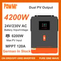 Miniatyrbild 2 av 2: MPPT Solinvert, 3000W Effektutgång, Ren Sinusvåg Utgång,4,2KW 24V, 220-230V