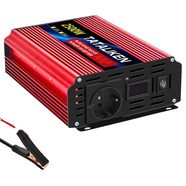 Ren sinusvågsomvandlare, 12V DC till 220V AC, flera effektalternativ,2500W 12V