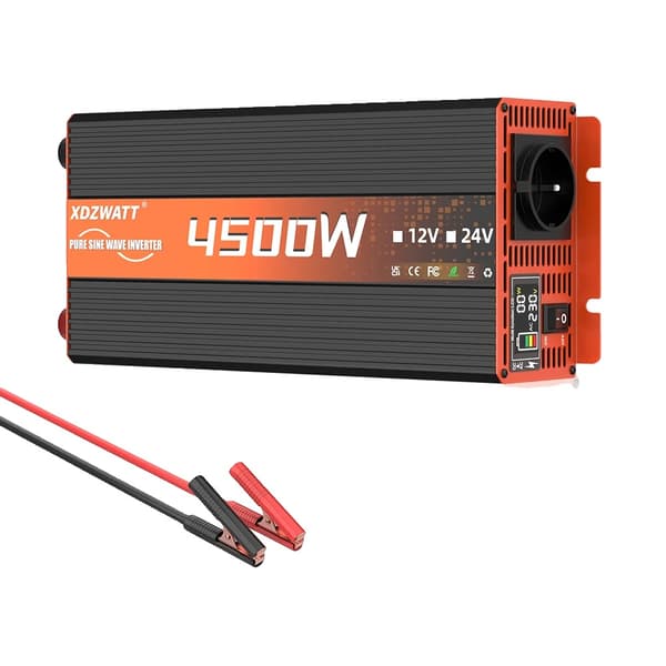 Ren sinusvågsomvandlare, 1500W kontinuerlig effekt, europeiskt uttag,12V 4500W 50HZ EU