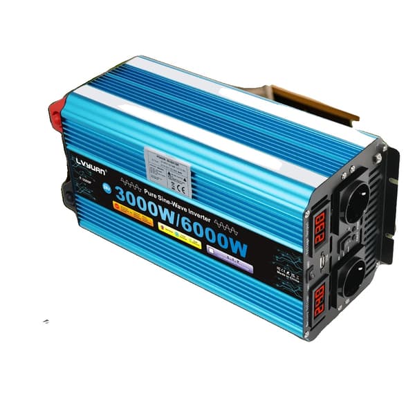 Ren Sinuskurve Inverter, 3500W Kontinuerlig Effekt, 7000W Spidseffekt,6000W-24V-220V-EU