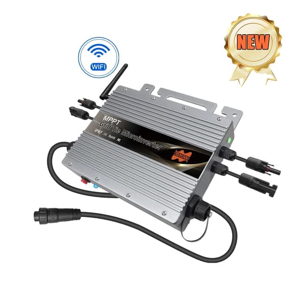 600W Aurinkomikroinvertteri, Sisäänrakennettu WiFi, IP67 Vesitiivis Luokitus,AC 80-260V, DC 22-50V, 600W
