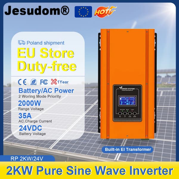DC/AC Inverter, 2000W Udgivelse, Ren Sinusbølge Teknologi,220-240V, RP2KW, 24V