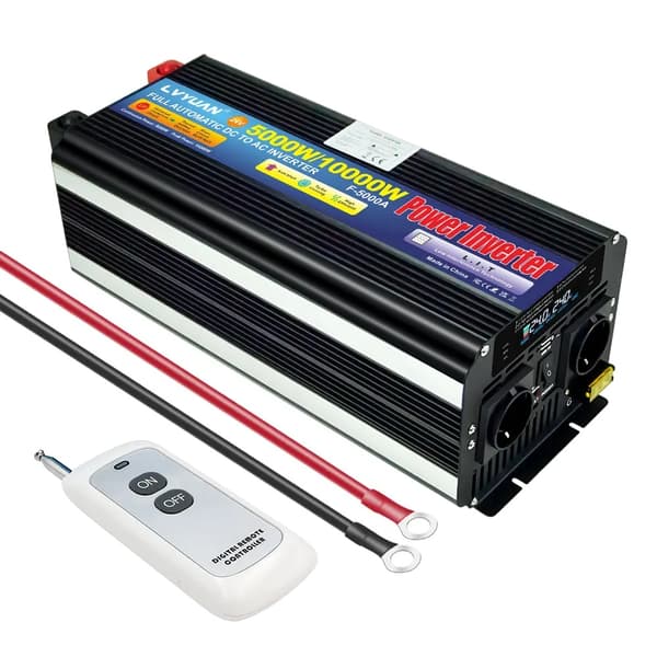 Virta-invertteri, 5000W jatkuva teho, 10000W huipputehon lähtö,10000W huippu EU, AC220V, DC24V