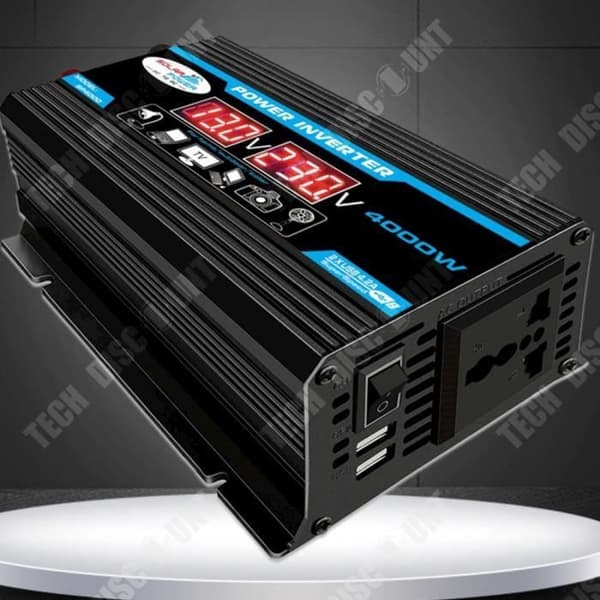 TD® Vehicle Inverter DC12V till AC220V 300W spänningsomvandling smart digital display