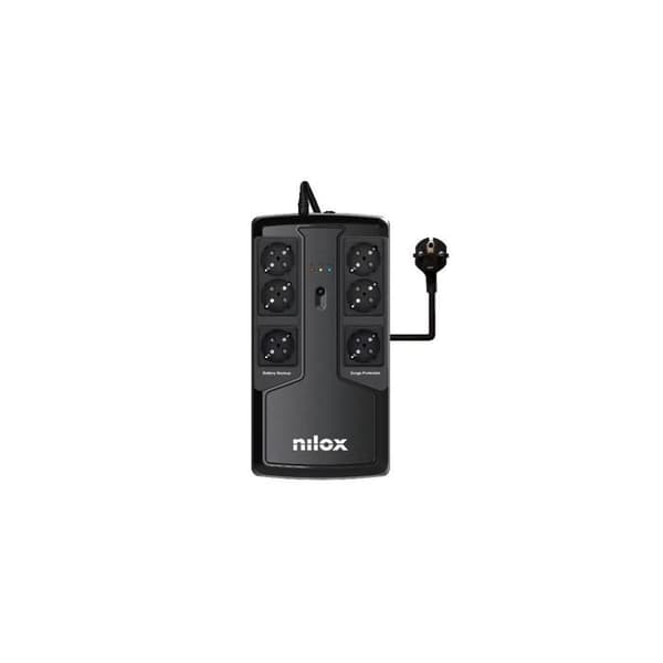 UPS Line Interactive Kontinuitetsgrupp - NILOX NXGCLIO8501X5V2 - 850 VA - Linjeinteraktivitet Svart