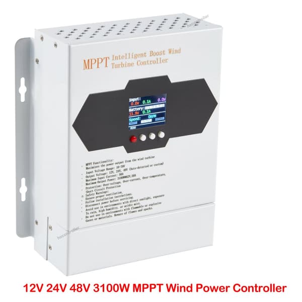MPPT Ladecontroller, Maksimal Effektudgang 3100W, Automatisk Spændingsdetektion,12V24V48V