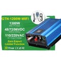 Miniatyrbild 1 av 2: Solcellsnätanslutet växelriktare, 1200W utgångseffekt, ren sinusvågsteknik,PV 55-90V(48V BAT), 1.2KW WIFI Begränsare, 180V-220VAC
