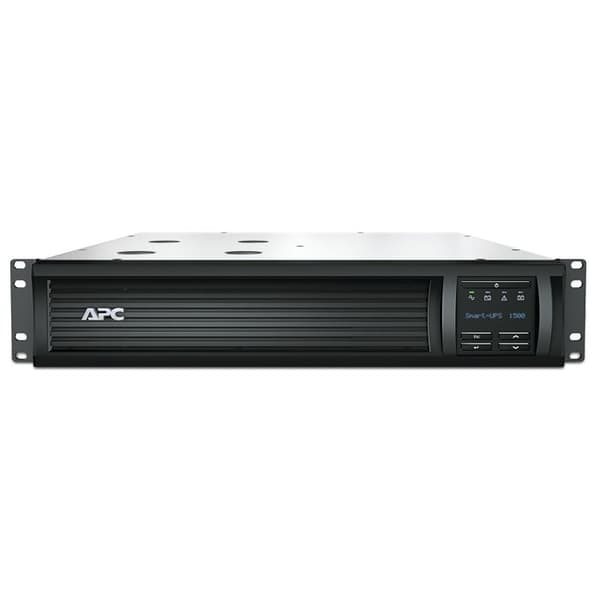 UPS APC Smart-UPS Rackmonterad 1500VA LCD 230V - linjeinteraktiv enfas 230V (USB - Seriell - SmartSlot - RJ-45) - Rack 2U Svart