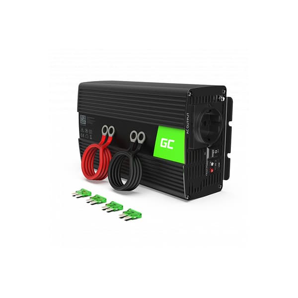 GreenCell-JännitteenmuunninInvertteri24V-230V1000W/2000WPuhdassiniaalto