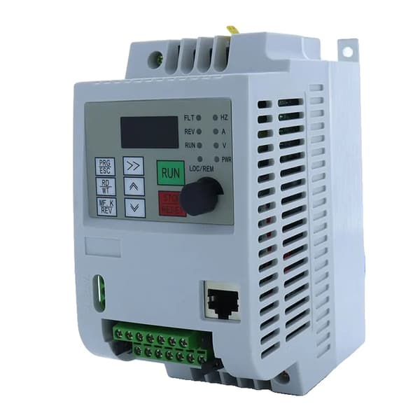 Frekvensomformer, 0,75KW - 4KW udgangseffekt, justerbar hastighedskontrol,1.5KW 380V(hvid)