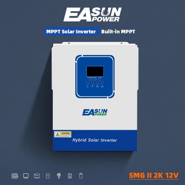 EASUN Sol inverter, 1800W Nominel Effekt, 80A Maksimal Lade Strøm,ISolar-SMG-II-2KW