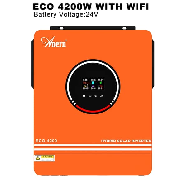 ECO 3200W Hybrid Sol inverter, Indbygget 120A MPPT Controller, Ren Sinus Bølge Udgivelse,4.2KW 120A, 220-240V
