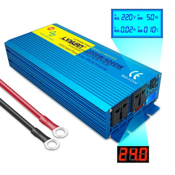 Ren Sinuskurve Inverter, 4000W-6000W Spidseffekt, 24V Indgang,12V, 2000W-4000W, 220V-230V EU